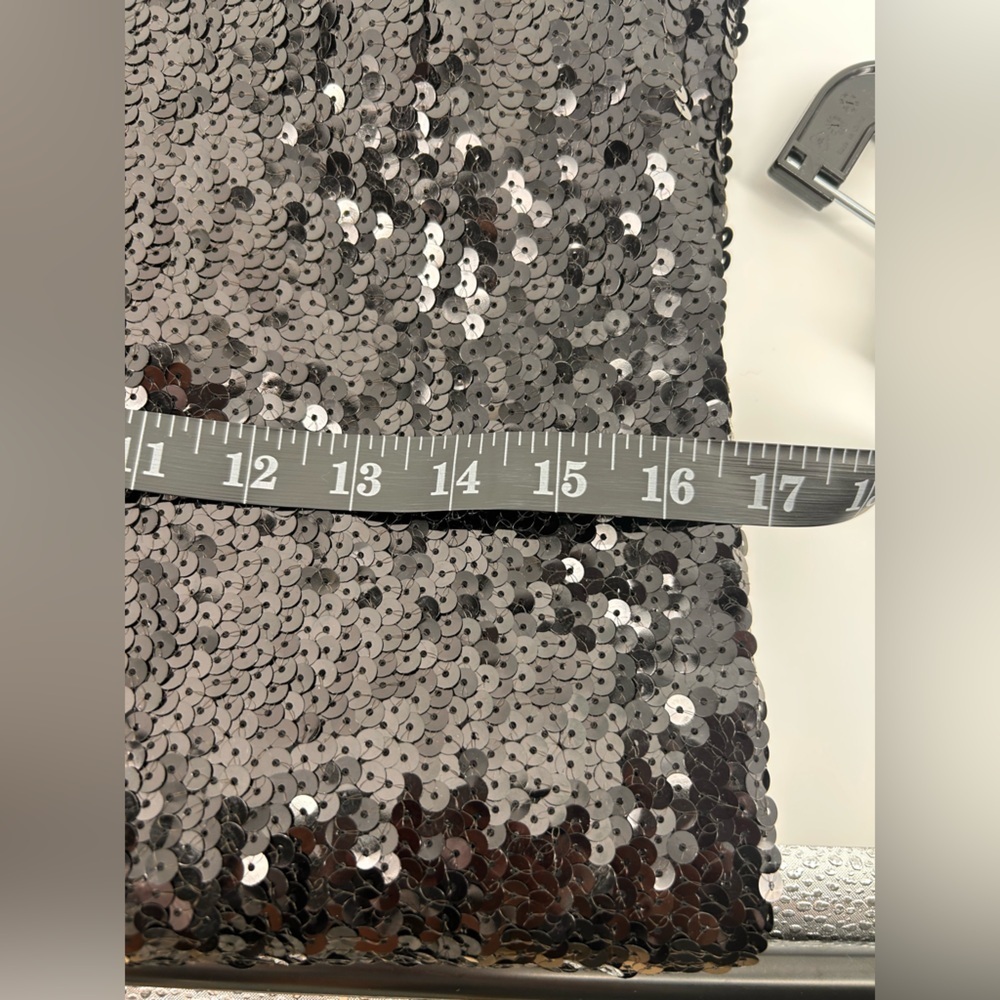 AKRIS Black Sequin BEADED PENCIL SKIRT QUIET LUXURY OLD MONEYSIZE 4 - Picture 10 of 11